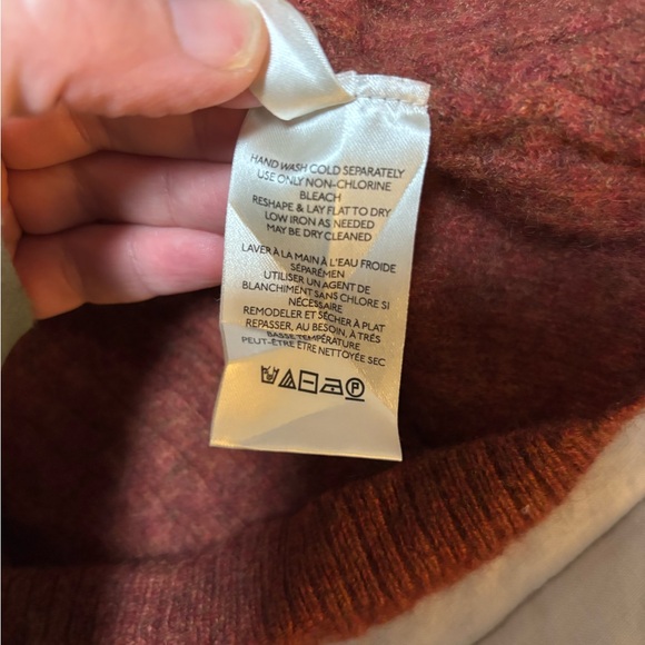 Free People ELIAS Cashmere V Neck Sweater - Cinnamon (Burnt Orange) XS - Picture 9 of 13